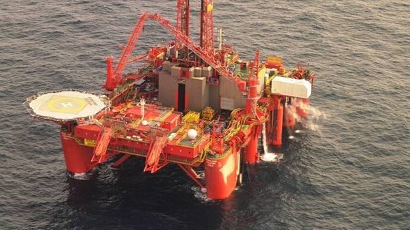 Borgland Dolphin semi-submersible drilling rig.- Credit: Dolphin Drilling