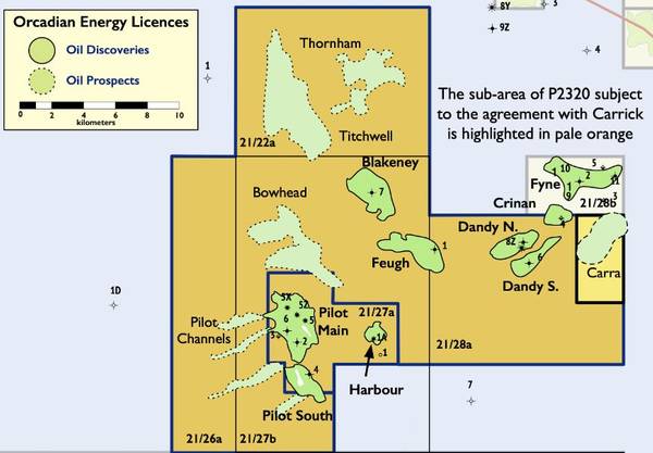 The Carra sub-area. Image from Orcadian Energy.