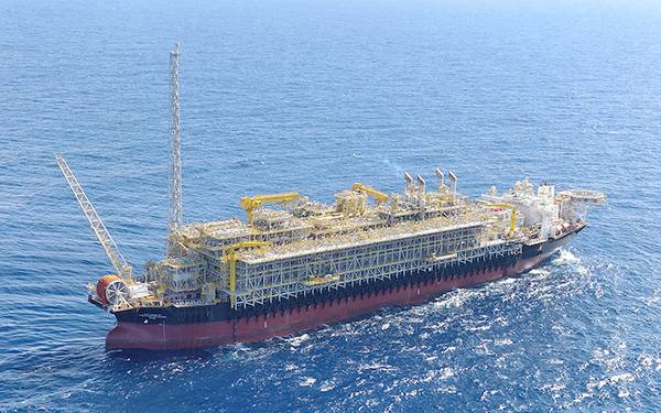 FPSO Cidade de Campos dos Goytacazes is deployed for operations in the Tartaruga Verde and Tartaruga Mestiça fields in the Campos Basin off the coast of Brazil. (Photo: Modec)