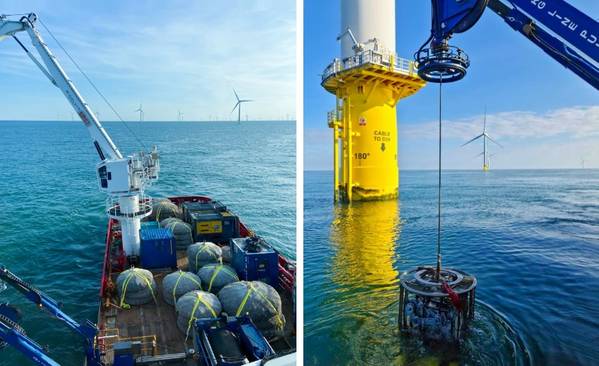 Rock bag deployment at Galloper Offshore Wind Farm - ©ROVCO

 