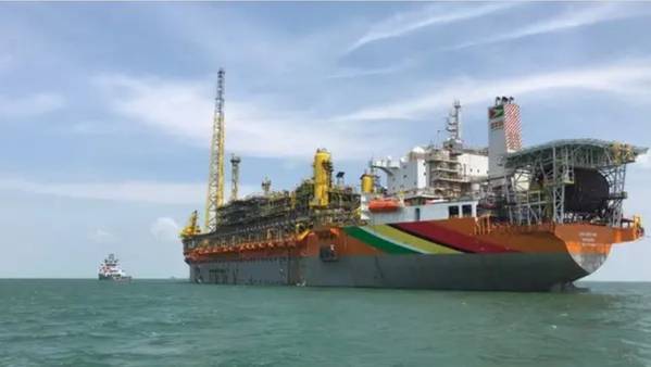 Liza Destiny FPSO started producing oil offshore Guyana in December 2020. Image source Hess Corporation