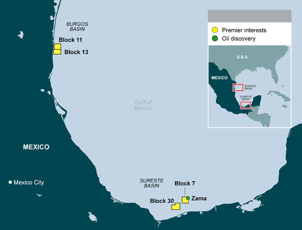 Zama discovery location - Credit: Premier Oil - (Premier Oil owns 10% interest which it is looking to sell)