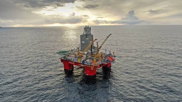 The well was drilled by the Deepsea Yantai drilling facility. Photo: Odfjell Drilling via NPD

