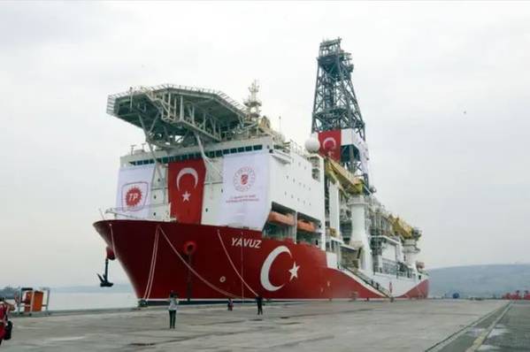 One of two drillship used by Turkey to drill in the Mediterranean Sea near Cyprus
(Photo: Turkish Minister of Energy and Natural Resources)