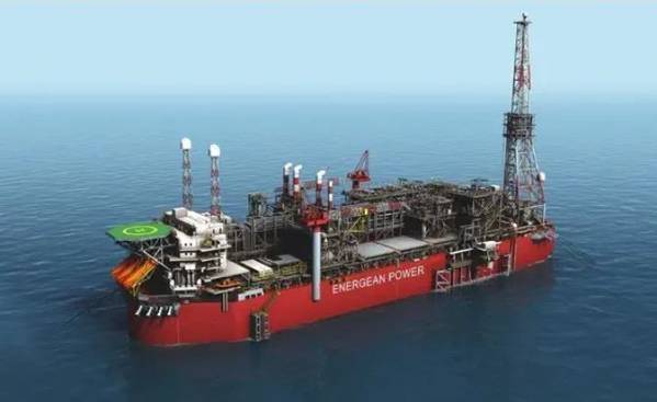The Energean Power FPSO Illustration - the vessel will be used to develop Energean's gas fields offshore Israel - Credit: Energean