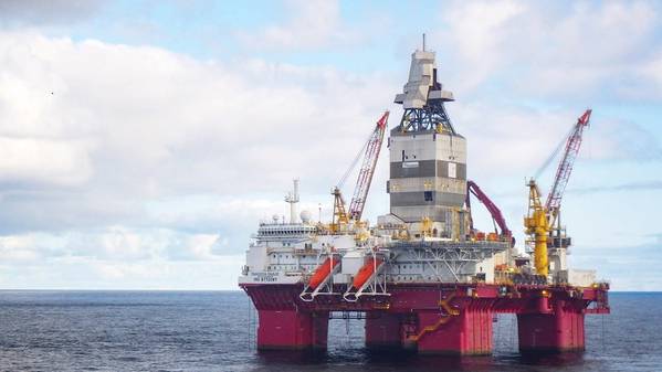 ©Vår Energi used the Transocean Enabler semi-submersible drilling rig for what it says is Norway's largest discovery of 2022. Photo: Transocean via NPD

