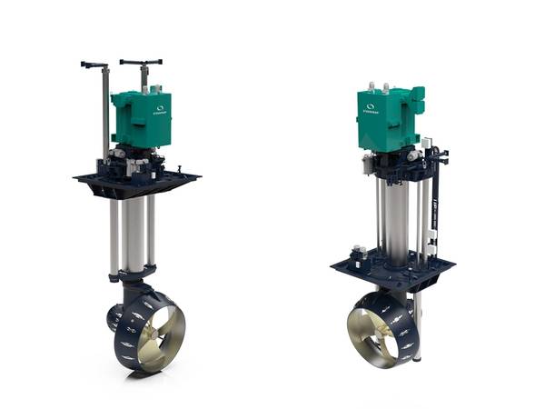 Finland's Steerprop expanded its range of retractable thrusters with its biggest unit to date, the SP 45 R. Image courtesy Steerprop