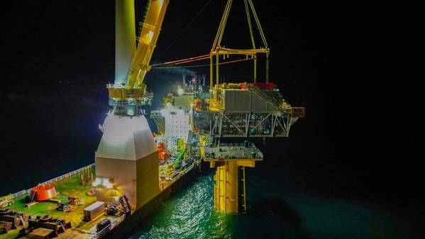 First OSP at Moray West offshore wind farm (Credit: Ocean Winds)