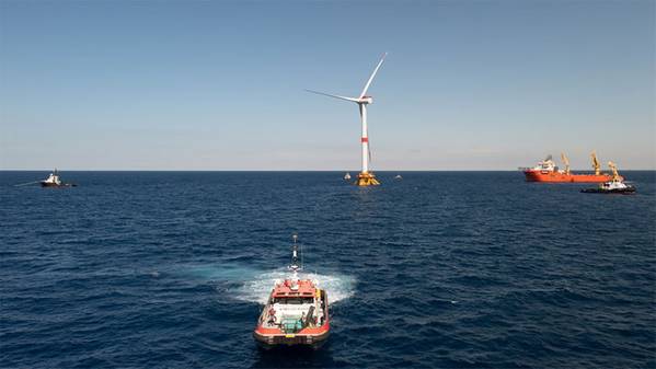 Floating offshore turbine of Provence Grand Large (France), the first worldwide using TLP technology
©CAPA CORPORATE/EDF RENEWABLES