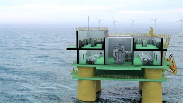 Floating substation for offshore wind - File Photo: Hitachi ABB Power Grids