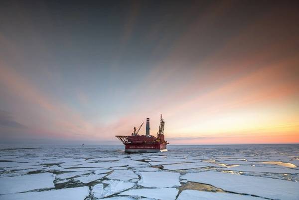 Gazprom's Prirazlomnaya platform at the Prirazlomnoye field - Credit: Gazprom Neft