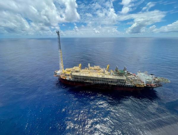 Guanabara FPSO that recently started producing oil offshore Brazil - Credit: MODEC via Petrobras