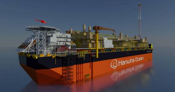 Hanwha Ocean's FPSO design (Credit: Hanwha Ocean)