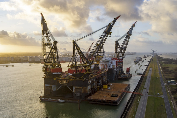 Heerema Marine Contractor's Thialf and Sleipnir crane vessels - Credit: Heerema