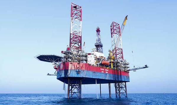 The helicopter crashed near the Sagar Kiran jack-up rig  -  File photo: ONGC