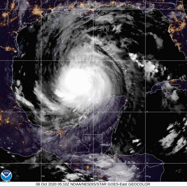 Hurricane Delta - Oct 8, Credit: NOAA