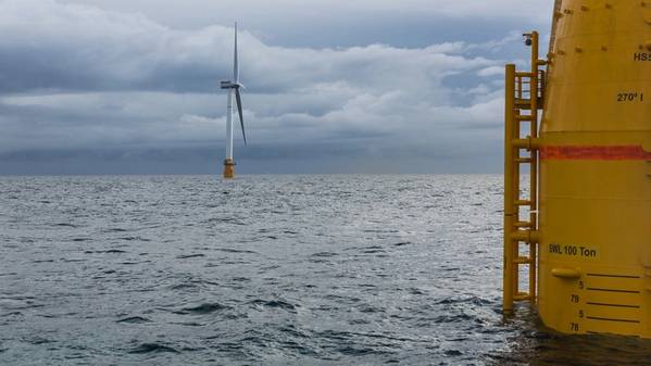 The Hywind Scotland wind farm. (Photo: Øyvind Gravås / Woldcam)