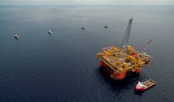 The Ichthys LNG project’s central processing facility – Ichthys Explorer – arrives in Australian waters in May 2017 (File photo: Inpex)  