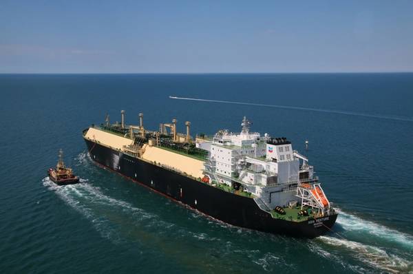 For illustration only - First Chevron Wheatstone LNG cargo from Australia departing for Japan in 2017 (File Photo: Chevron)
