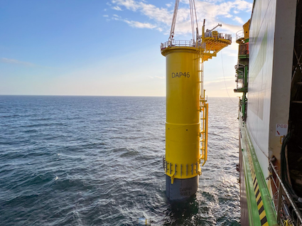  For illustration -  The first foundation installed at the Dogger Bank wind farm - Image supplied