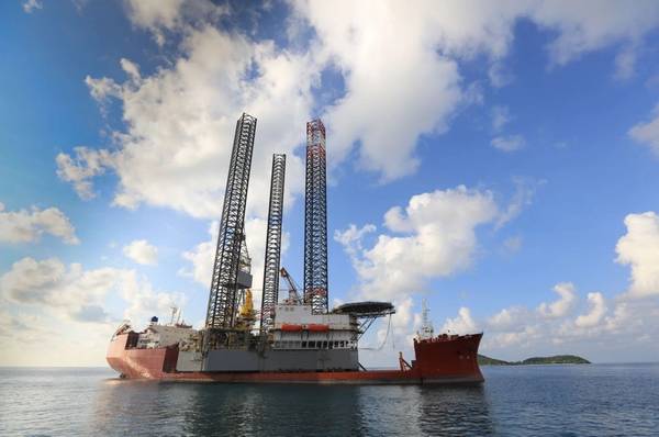 Illustration only: A jack-up drilling rig being transported - Image by chakarin - Adobe Stock