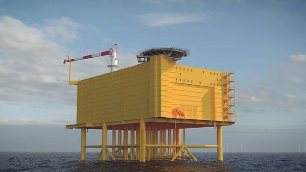 Illustration; Offshore Substation - Credit: TenneT