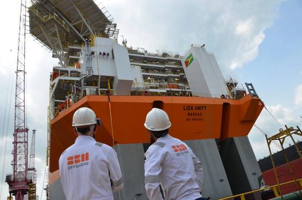Illustration: SBM Offshore’s first Fast4Ward® hull at Keppel yard in Singapore. Photo credit Lim Weixiang via SBM Offshore