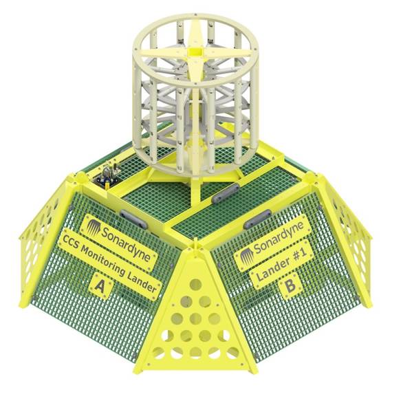Illustration of a seabed monitoring lander (Credit: Sonardyne)