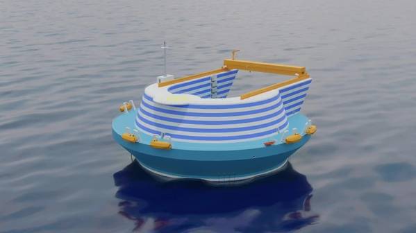Illustration/CORE POWER's floating nuclear power plant design (Credit: CORE POWER)