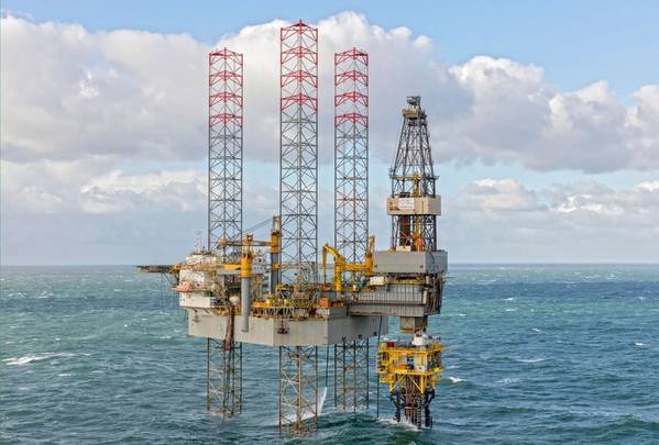 A Jack-Up Rig next to Tulip Oil's Q10A platform in the Dutch North Sea - (File Photo: Tulip Oil)