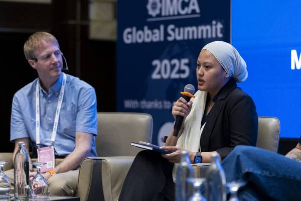 Jamie Chestnutt,  IMCA COO, and  Marisa Achenk, Project Engineer, Subsea7 at IMCA Global Summit