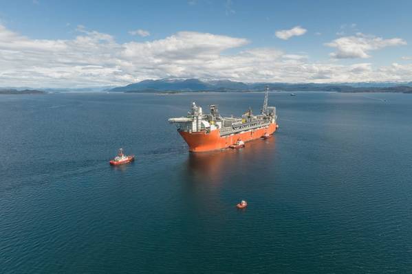 The Johan Castberg FPSO on sea trials earlier this year. (© Elisabeth Sahl, Roar Lindefjeld / Equinor)