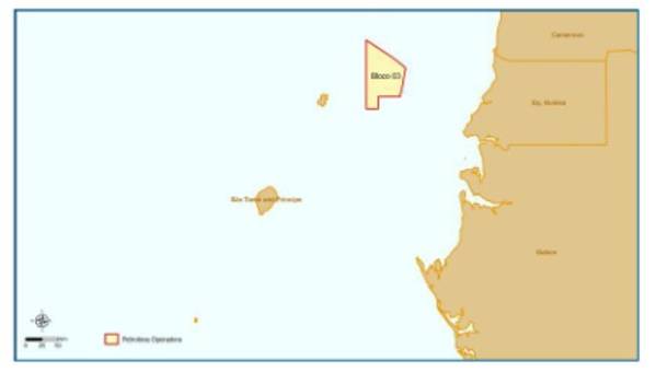 Location of Block 3 offshore São Tomé and Príncipe (Credit: Petrobras)
