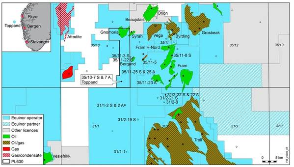 Location of the field. Map courtesy Equinor