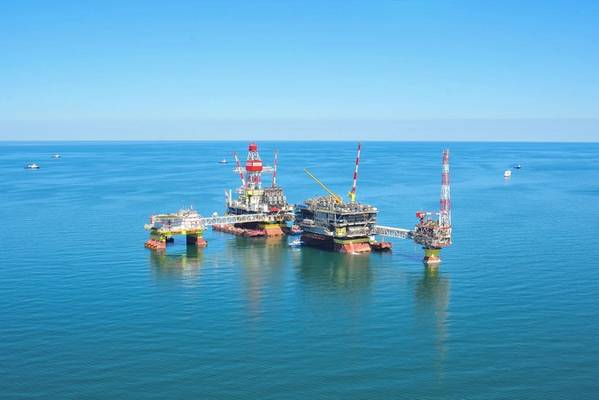 Lukoil's Caspian Sea platforms - Credit: Lukoil