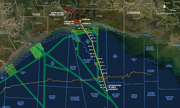 Blue Marlin Offshore Port Project Map - Credit: MARAD