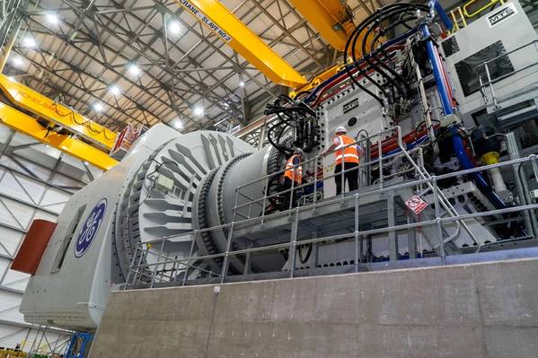A nacelle from GE Vernova's Haliade-X 12 MW offshore wind turbine at ORE Catapult's testing facility in Blyth  -  Credit: ORE Catapult