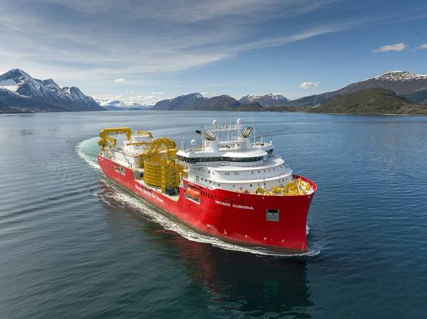 Nexans Aurora on sea trial, photo Per Eide Studio./ via Ulstein