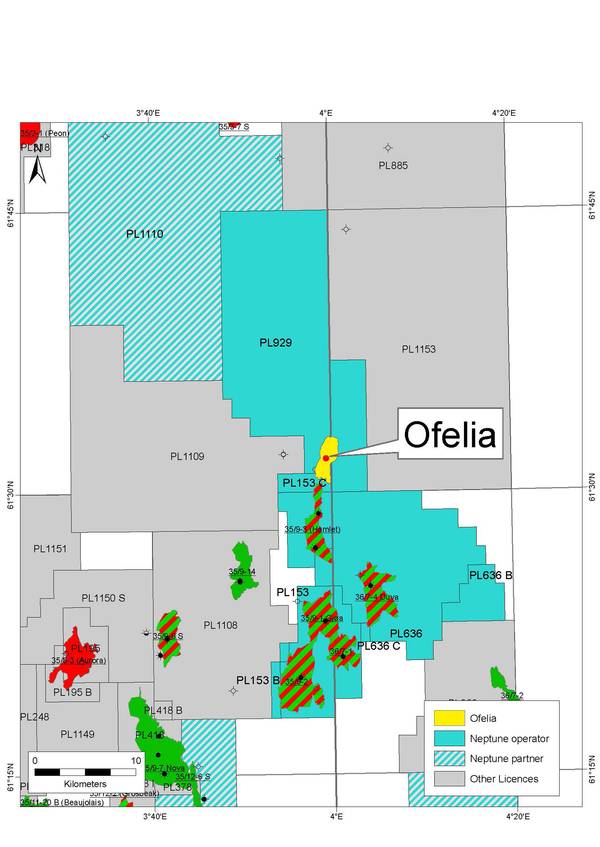 Map of Ofelia. Image courtesty Neptune Energy