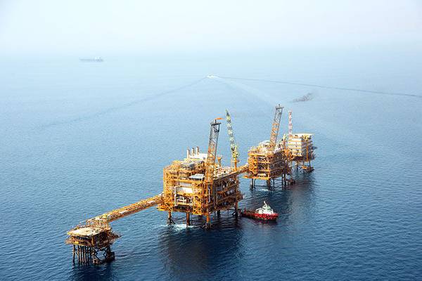 An offshore platform in Iran - Credit: NIOC (file photo)