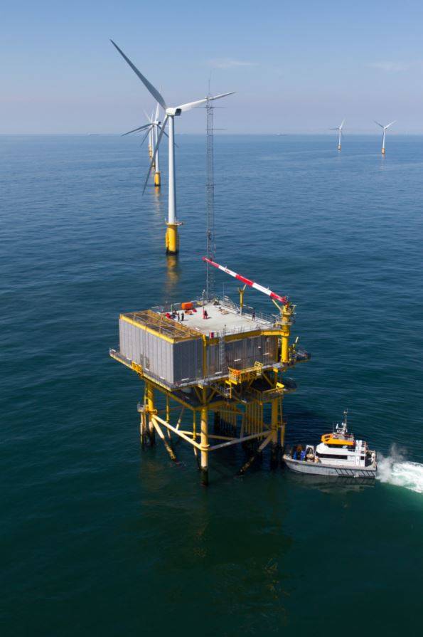 An offshore wind farm substation / Image by halberg - Adobe Stock