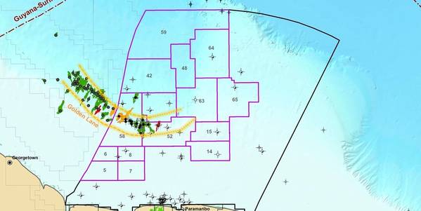 Overview map of the Suriname-Guyana Basin (Credit: Staatsolie)
