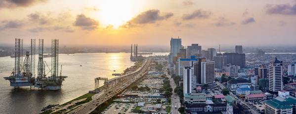 A panorama shot of cityscape of Lagos Island, Nigeria at sunset - Credt:  Bassey/AdobeStock