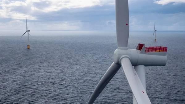 Photo from the floating wind farm Hywind Scotland. (Photo: Øyvind Gravås/Woldcam - Equinor ASA)