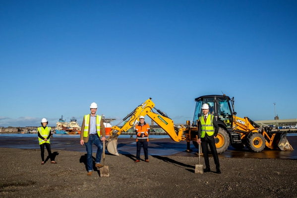 Pictured at the ground breaking for Seagreen's operations and maintenance base at Port of Montrose are (from left) Angus North and Mearns MSP Mhairi Gougeon, Angus MP Dave Doogan, Montrose Port Authority chief executive Captain Tom Hutchison and Andy Kay, SSE Renewables.