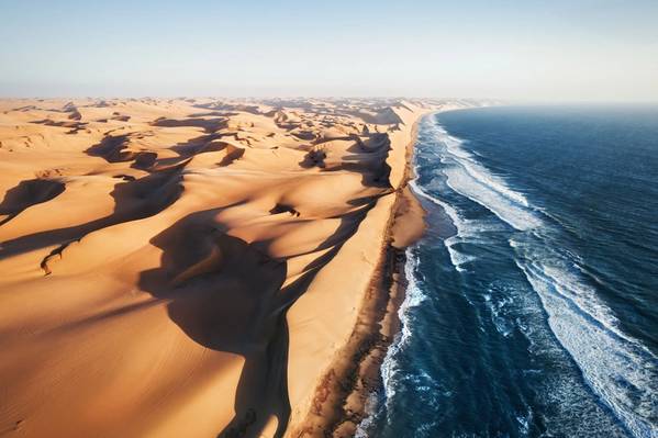 The place where Namib desert meets the Atlantic ocean - Credit: Smelov/AdobeStock