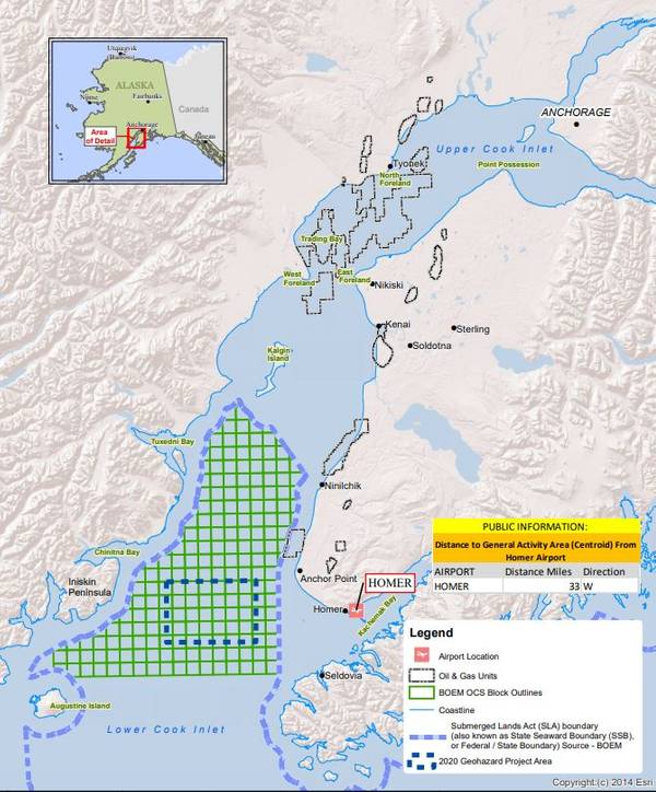 The map of the planned survey operations - Image Credit: BOEM/Hilcorp