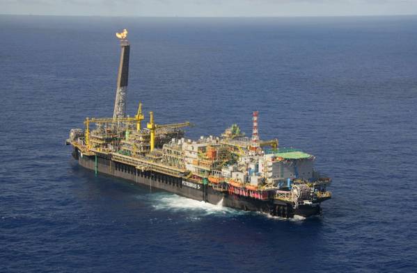 Platform P-54 operating in the Roncador field, in the Campos Basin (Credit: Petrobras)