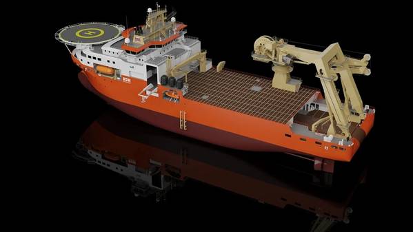Render of Solstad’s new multi-purpose deepwater installation and construction vessel. © Kongsberg Maritime