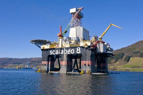 Scarabeo 8 semi-submersible rig (Credit: Saipem)